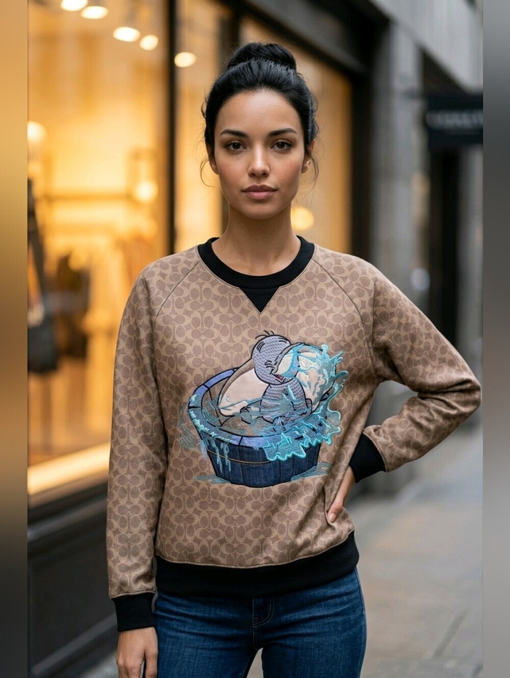 NWOT COACH 1941 Khaki Disney Edition Dumbo Signature Sweatshirt